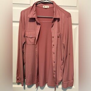 Chic Women's Pink Button Down Shirt